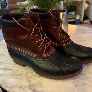 L.L. Bean Brown and Black Bean Boots size 14 men
